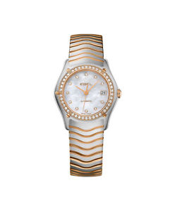 NEW EBEL Classic Lady Automatic 18K Rose Gold Diamond Stainless Steel 1215928