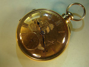 Brilliant 18S Northampton Fusee 18K Solid Gold P Watch Runs Well KW/KS