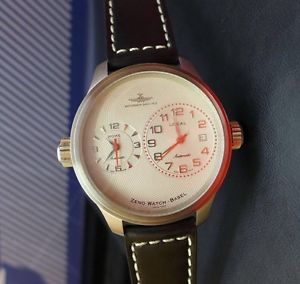 Zeno Watch Basel Pilot Oversize Dual Time Limited x/70 Portugal 2x Automatic