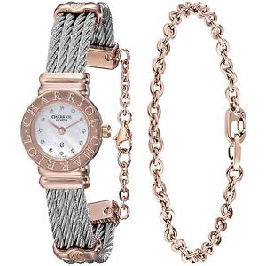 CHARRIOL ST-TROPEZ ST20CP1.520.RO004 LADIES 21MM SAPPHIRE GLASS QUARTZ WATCH