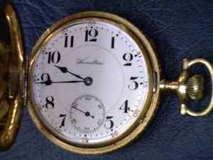 1905 HAMILTON 993 14K SOLID GOLD HUNTER CASE 21 JEWELS 16S POCKET WATCH RUNS