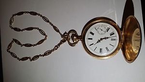 14K handmade Gold Pocket Watch, Goldtaschenuhr