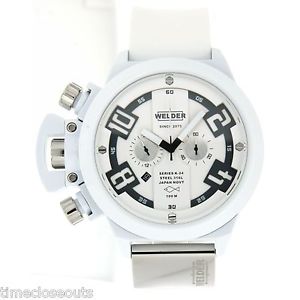 WELDER K24 3311 U-Boat K24 Oversize White Chrono New Men's Watch FAST SHIP