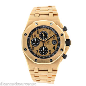 Audemars Piguet Champagne Dial 18kt Pink Gold Mens Watch 26470OR.OO.1000OR.01