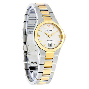 Concord Mariner Ladies Silver Dial Two Tone 18K Gold Watch 0311395