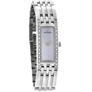 Movado Esperanza Diamond Ladies MOP Stainless Steel Watch 0606302
