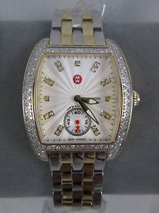 Michele Urban Mini Two Tone Gold Silver Diamond Watch MW02A01D1942 Refurbished