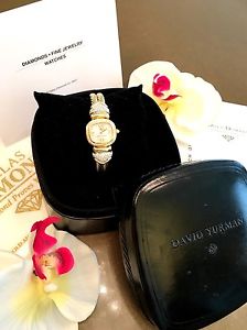 David Yurman Ladies 2 Row Cable Watch in 18K Yellow Gold with Box and DY Card