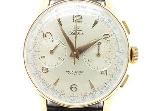 Vintage Chronometre 18K/750 Yellow Gold Antimagnetic 17 Rubis Mens Watch
