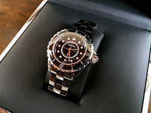 Chanel J12 33mm Black Ceramic Diamond Dial Quartz Bracelet H1625