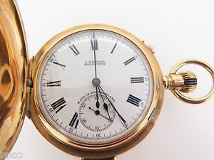 1890s MINUTE REPEATER CHRONOGRAPH 18k GOLD POCKET WATCH made for australian mark