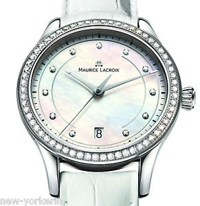 MAURICE LACROIX Damenuhr classic stahl mit Diamantlünette neu  ---....