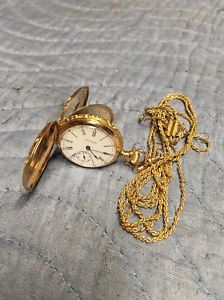 Rare Waltham Railroad Pocket Watch 14k Yellow Gold