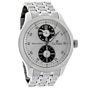 Levian Regulateur Mens Silver Dial Swiss Automatic Watch ZAG 114