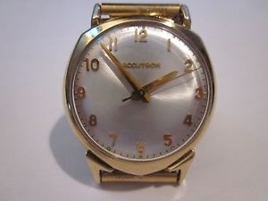 Rare Accutron 214 Original 14K Gold Alpha Case, Men's Analog Tuning fork,