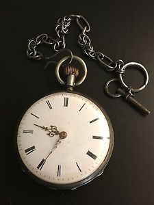 Antique 1800 silver 1/4 Repeater Free Standing Barrel Pocket Watch AMAZING sound