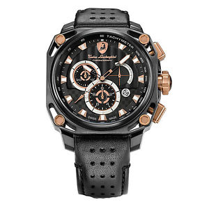 Tonino Lamborghini 4850 Black Gold 4 Screws Chronograph Watch