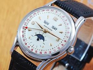 Movado Triple Calender Moonphase Vintage Midsize Watch!