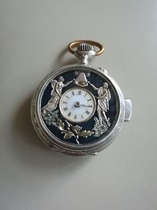 Automaton Pocket watch Quarter Repeater Two Scenes Hidden Erotic