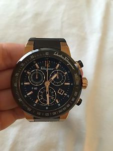 Salvatore Ferragamo Chronograph Watch Gold F80 F 80 F-80