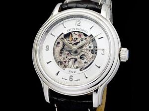 Auth REVUE THOMMEN skeleton  12200.2532 SS Automatic Men's Watch (S a46012)