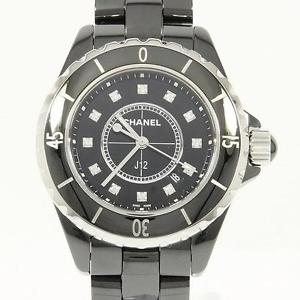 Authentic CHANEL H1625 J12 33mm Ceramic 12P Quartz  #260-001-610-9278