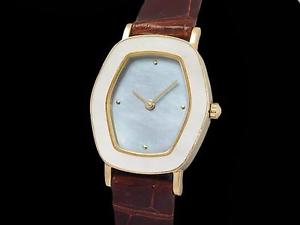 Auth Mikimoto Shell Bezel K18YG Quartz Lady's Watch(O A3667)