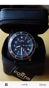 Fortis B-42 Official RoscosmosCosmonauts Automatic Black Dial Leather 6471011L01