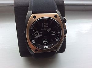 Bell & Ross BR02-92 Mens PVD and 18kt Rose Gold Automatic Watch