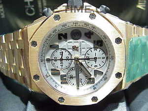 AUDEMARS PIGUET ROSE GOLD ROYAL OAK OFFSHORE ROSE BRACELET CHRONOGRAPH 2016 NEW