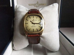 ULYSSE NARDIN 18K Solid GOLD.AUTOMATIC.Crocodile strap.Luxe watch(Rolex caliber)