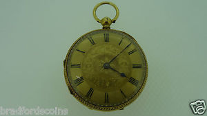 Antique 18ct Yellow Gold Wind Up Pocket Watch 54.3 Grams