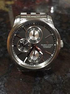 Men's Maurice Lacroix Automatic Chronograph Stainless Steel Watch With Date