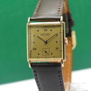 1940's ULYSSE NARDIN 18K SOLID GOLD SQUARE CASE MANUAL WIND MEN'S WATCH