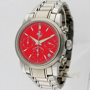 Girard Perregaux Ferrari Automatic Chronograph 37mm SS Ref.8020 Red Dial Watch