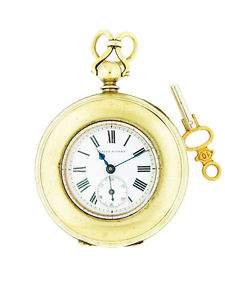 Swiss “Loehr Patent” K-Wind open face nickel “Patent Perpetual” pocket watch