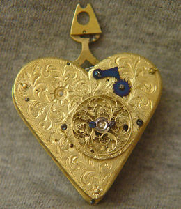 c1800 verge fusee heart form watch