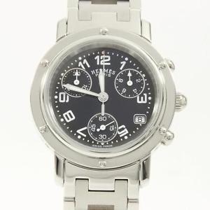 Authentic HERMES CL1.310 Clipper Chrono Quartz  #260-001-355-9274
