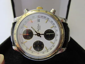 Paul Picot Geneve Chronograph Gold Tone Stainless Automatic Men's Watch 40mm