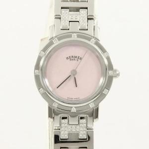 Authentic HERMES CL4.230 Clipper nacre 12P Breath 3HD Quartz  #260-001-184-9988