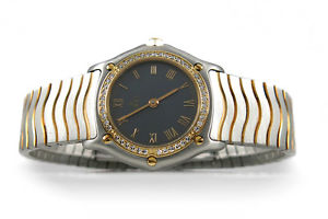 Damenuhr Ebel Sport Wave E1090124 26 mm Edelstahl Gelbgold Quarz [BRORS 12790]