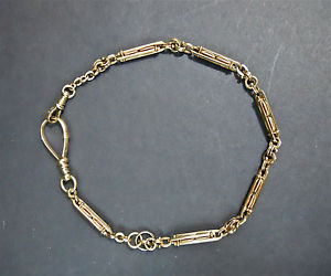 19th C. Antique Victorian Albert 14K GOLD Pocket Watch Chain Heavy High End