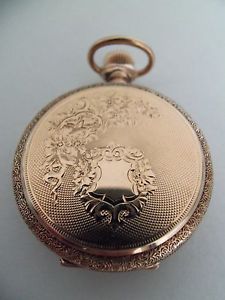 Waltham pocket watch / pendant (14k solid gold Hunter case) 1896