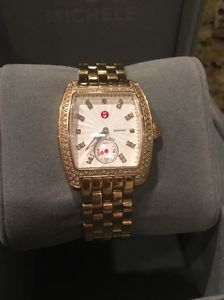 Michele Mini Urban Diamond Dial MWW02A000564 Stainless Steel Gold Ladies Watch