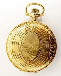 Antique 14K Gold Pocket Watch 17 Jewel, 16 size 17 jewels, 94.1 gr Gold USA Made