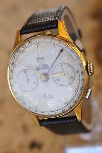 VINTAGE ANGELUS CHRONODATO CHRONOGRAPH TRIPLE DATE WATCH JUST SERVICED 217 CAL.