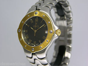Ebel SportWave 18k Gold Bezel /SS Piano Black Dial ref:E6187631 $3,200 LNIB