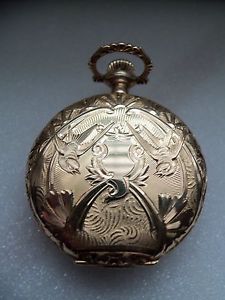 Waltham pocket watch / pendant (14k solid gold Hunter case) 1896