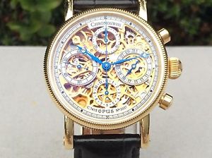 CHRONOSWISS OPUS SKELETON CHRONOGRAPH CH 7521 18K YELLOW GOLD