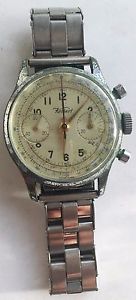 Vintage Gay Freres 1961 band 18mm lug w Kelbert Swiss Chronograph Watch WORKS